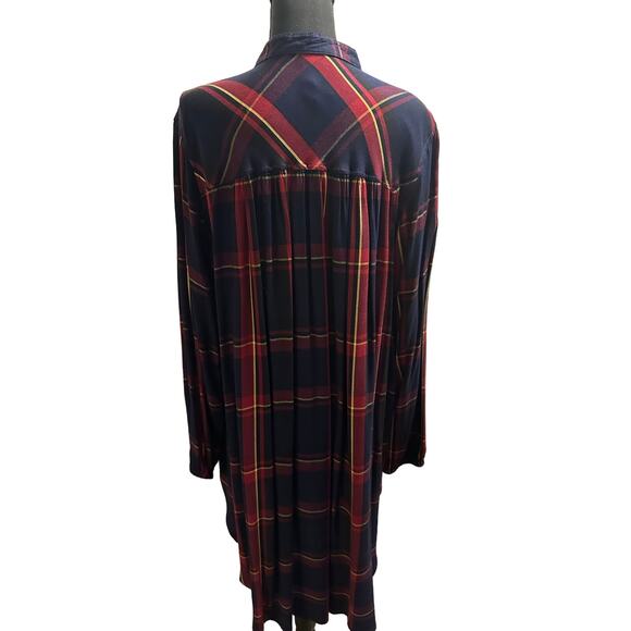 Melissa McCarthy- Plaid Tunic Dress Ruffle Flannel - 1X - Picture 6 of 10